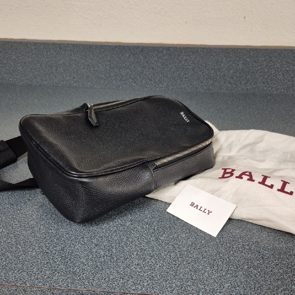 Bally Black Leather Belt Bag